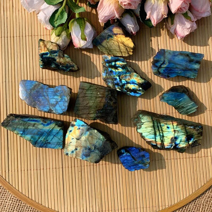 50g/100g/200g Blue Labradorite Slab,Raw stones labradorite jewelry diy,crystal Gift,Great Flash Polished Stone Slice Ideal Gift