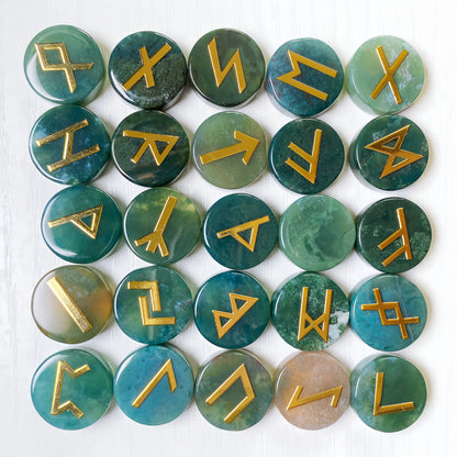 25pcs Natural Crystal Quartz Runes Signs Stone Witch Runic Alphabets Letters Sacred Symbol Energy Amulet Reiki Healing Chakra