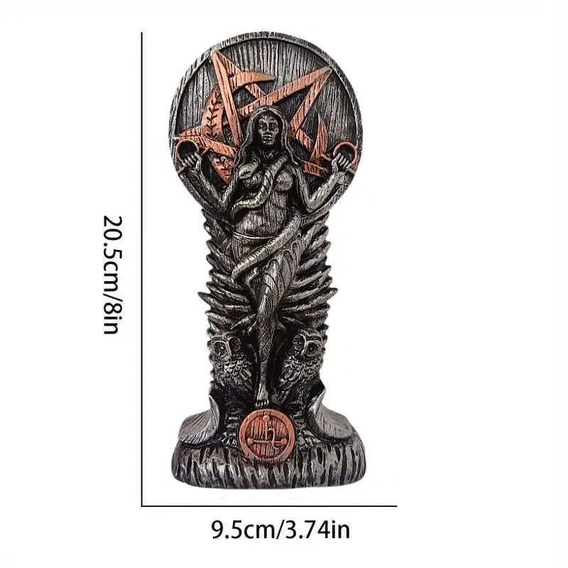 Pagan Altar Goddess Of Wisdom Sculpture Sumerian Witchcraft Female Woman Snake Witch Decor Home Decore Ornaments Goddess Statue