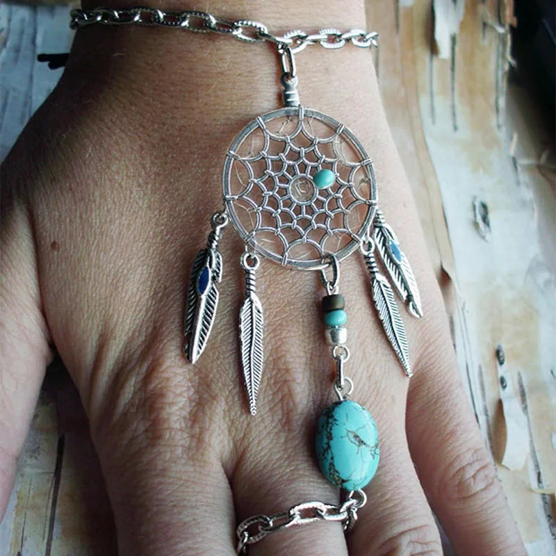 Moon Bracelet Triple Goddess Crescent Bracelet Ring  Pagan Wicca Witch Pentacle Bracelet