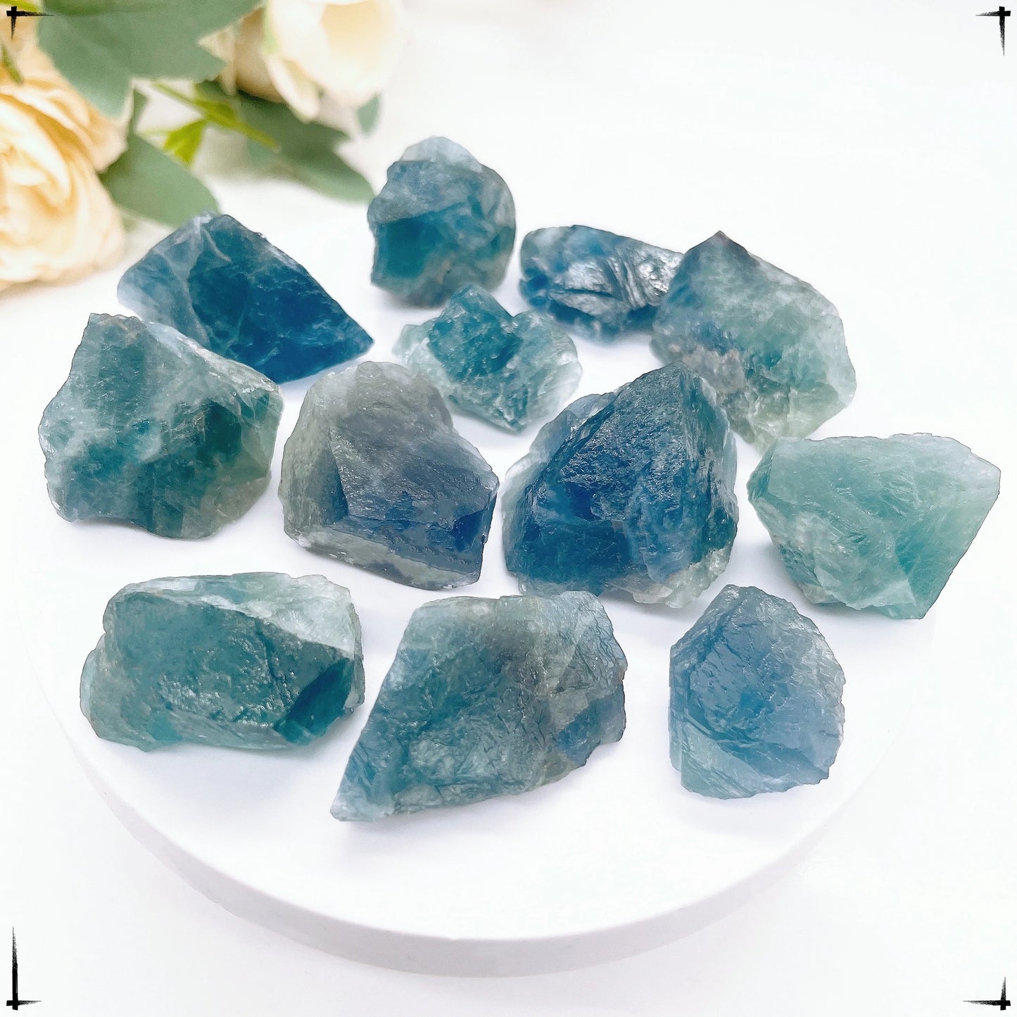 Natural Blue Green Fluorite Raw Irregular Shape Rock Minerals Specimen Crystal Quartz Healing Fish Tank Decor Home Garden Decor