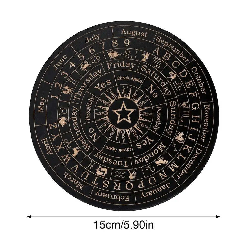 Star Pendulum Board Dowsing Divination Board Magics Meditation Decision Plate Metaphysical Message Board Witchs Altar Supplies