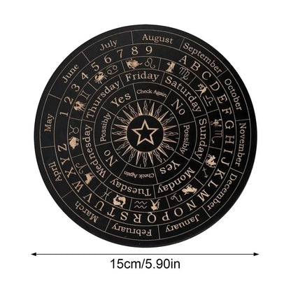 Star Pendulum Board Dowsing Divination Board Magics Meditation Decision Plate Metaphysical Message Board Witchs Altar Supplies