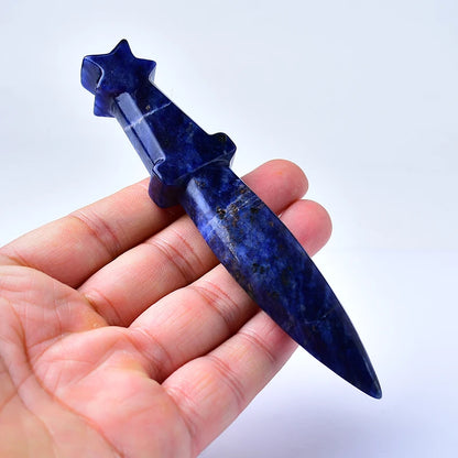 Natural Crystal Carved Witch's Knife Healing Crystal Gift for Rituals Unique Home Decor & Garden Item