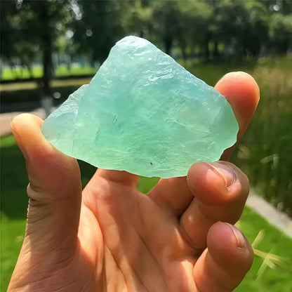 0.11/0.22/0.44lb Natural Green Fluorite Raw Stone Rough Crystal Mineral Specimen Reiki Positive Energy Home Room Decoration Gift
