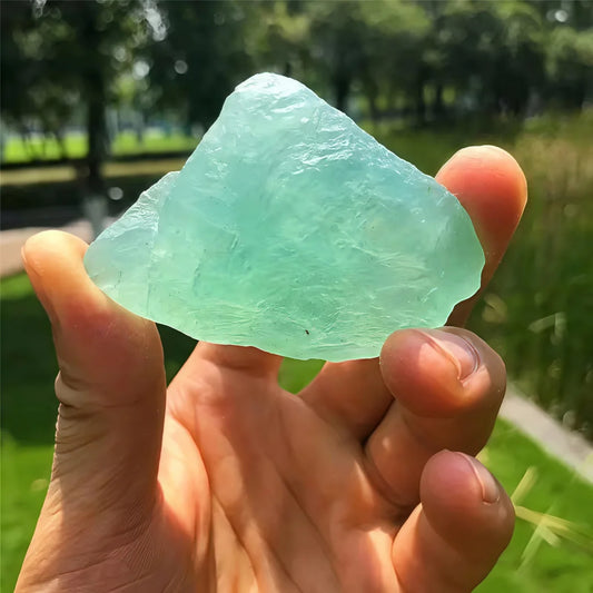 0.11/0.22/0.44lb Natural Green Fluorite Raw Stone Rough Crystal Mineral Specimen Reiki Positive Energy Home Room Decoration Gift