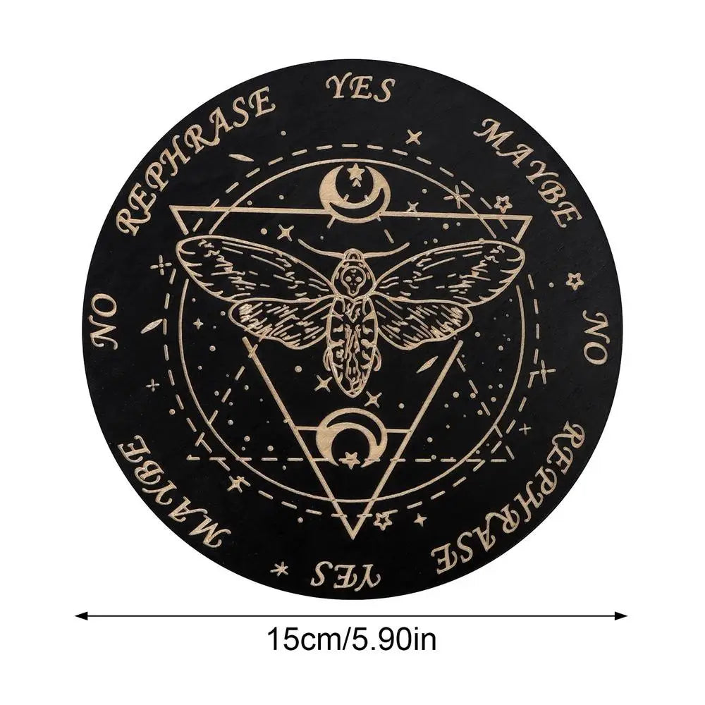 Star Pendulum Board Dowsing Divination Board Magics Meditation Decision Plate Metaphysical Message Board Witchs Altar Supplies