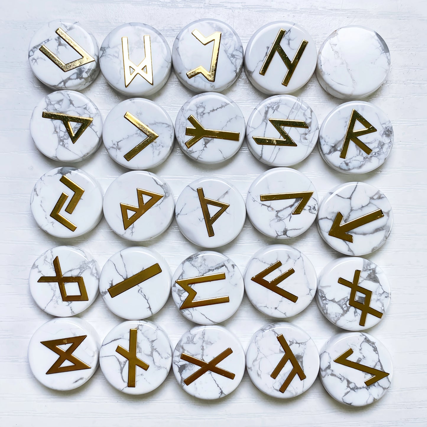 25pcs Natural Crystal Quartz Runes Signs Stone Witch Runic Alphabets Letters Sacred Symbol Energy Amulet Reiki Healing Chakra