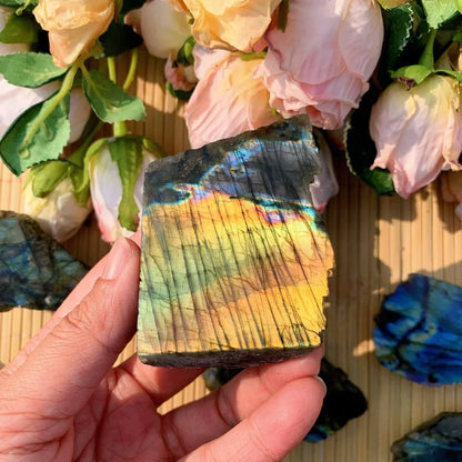 50g/100g/200g Blue Labradorite Slab,Raw stones labradorite jewelry diy,crystal Gift,Great Flash Polished Stone Slice Ideal Gift