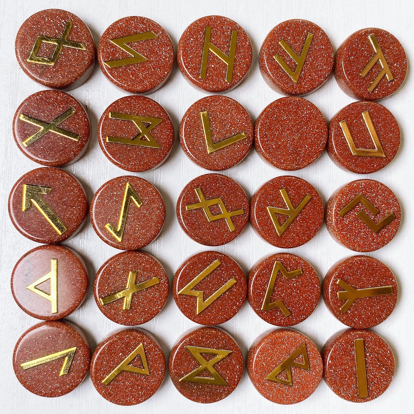 25pcs Natural Crystal Quartz Runes Signs Stone Witch Runic Alphabets Letters Sacred Symbol Energy Amulet Reiki Healing Chakra