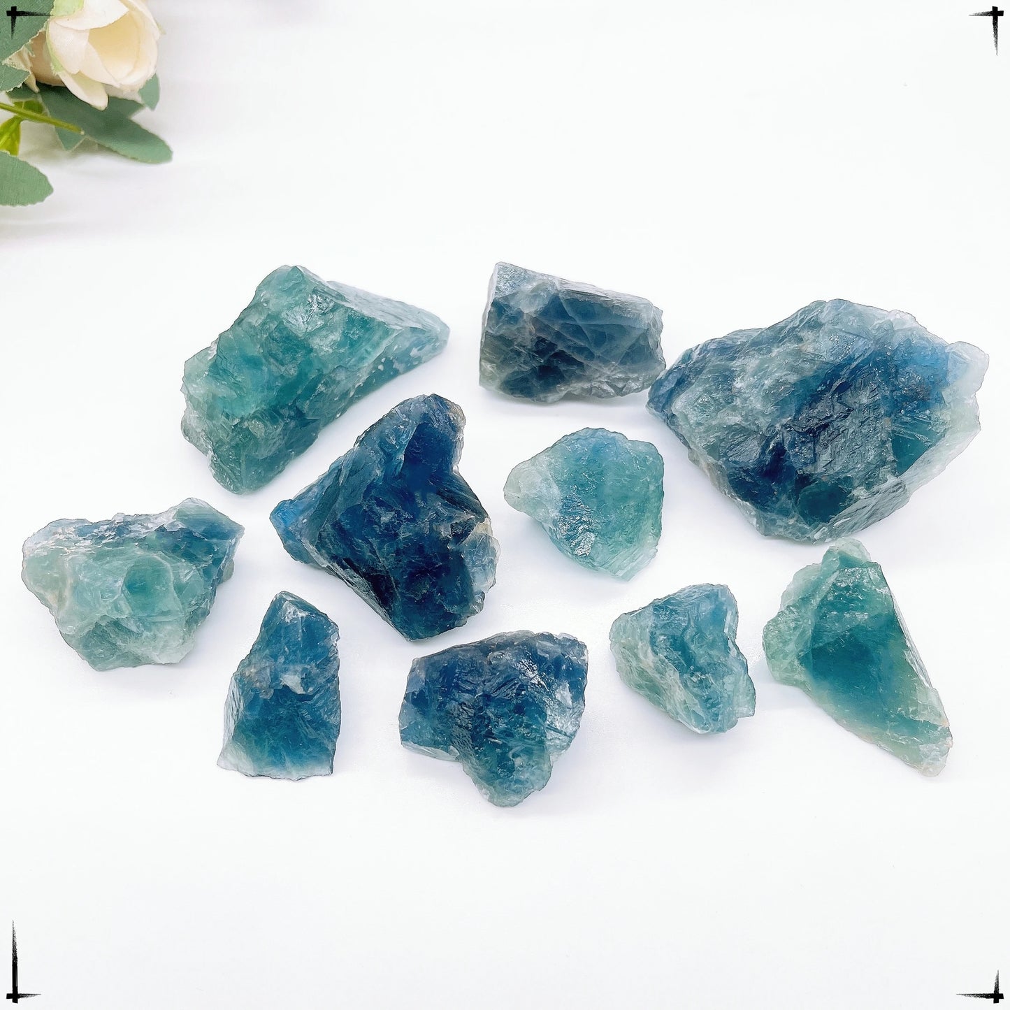 Natural Blue Green Fluorite Raw Irregular Shape Rock Minerals Specimen Crystal Quartz Healing Fish Tank Decor Home Garden Decor