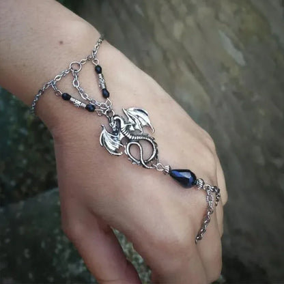 Moon Bracelet Triple Goddess Crescent Bracelet Ring  Pagan Wicca Witch Pentacle Bracelet
