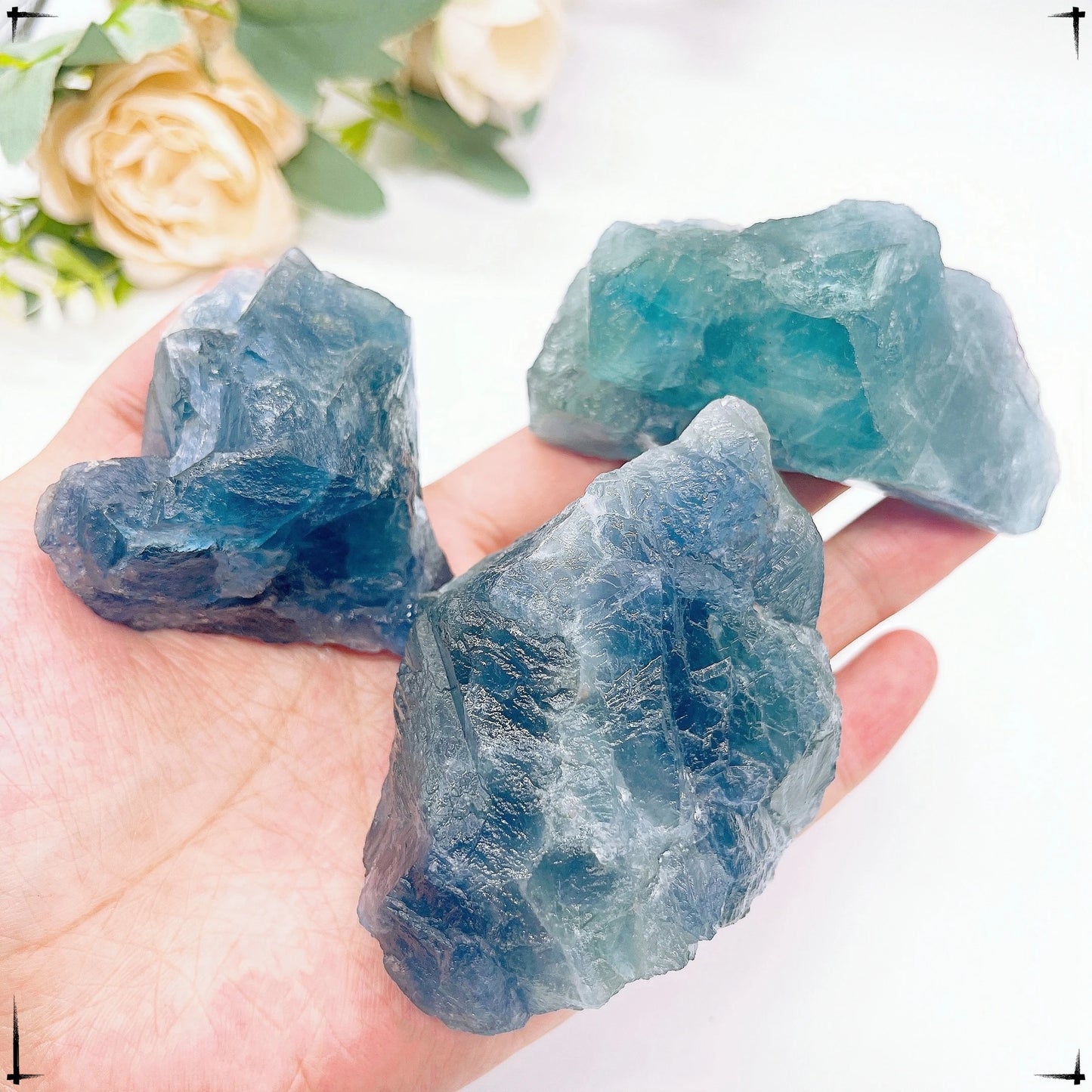 Natural Blue Green Fluorite Raw Irregular Shape Rock Minerals Specimen Crystal Quartz Healing Fish Tank Decor Home Garden Decor