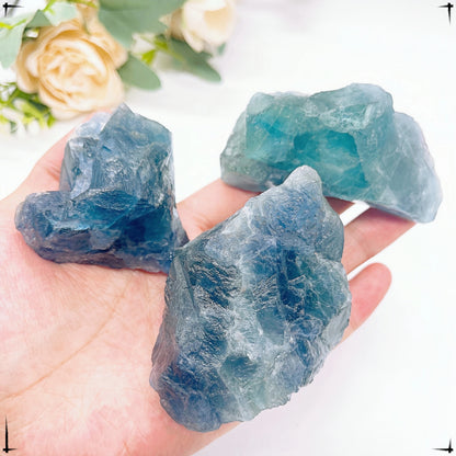 Natural Blue Green Fluorite Raw Irregular Shape Rock Minerals Specimen Crystal Quartz Healing Fish Tank Decor Home Garden Decor