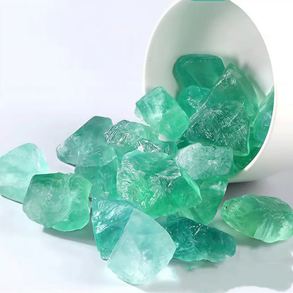0.11/0.22/0.44lb Natural Green Fluorite Raw Stone Rough Crystal Mineral Specimen Reiki Positive Energy Home Room Decoration Gift