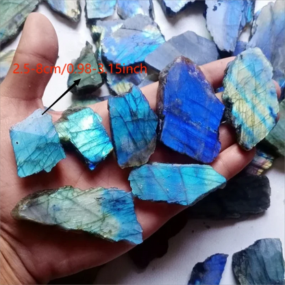 50g/100g/200g Blue Labradorite Slab,Raw stones labradorite jewelry diy,crystal Gift,Great Flash Polished Stone Slice Ideal Gift