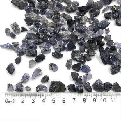 100g Bulk Iolite Natural Stone Cordierite Stones Crystals Chips Gravel Rock Crystal Healing Raw Gemstone Home Garden Decoration