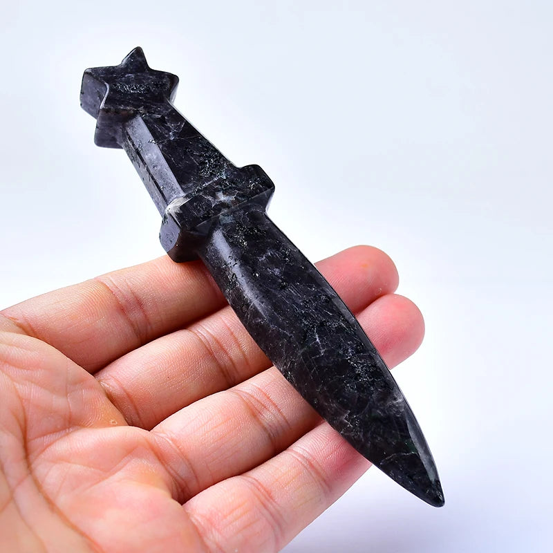 Natural Crystal Carved Witch's Knife Healing Crystal Gift for Rituals Unique Home Decor & Garden Item