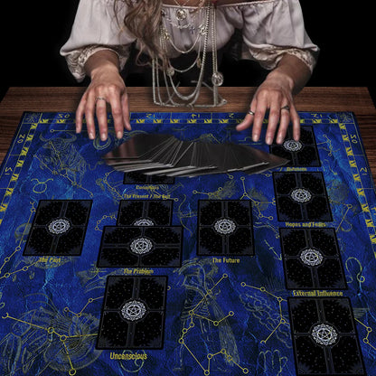 Celtic Cross Altar Cloth Tarot Card Table Cloth Witch Moon Divination Table Cover For Tarot Mat Witchy Gifts Decor Card Pad