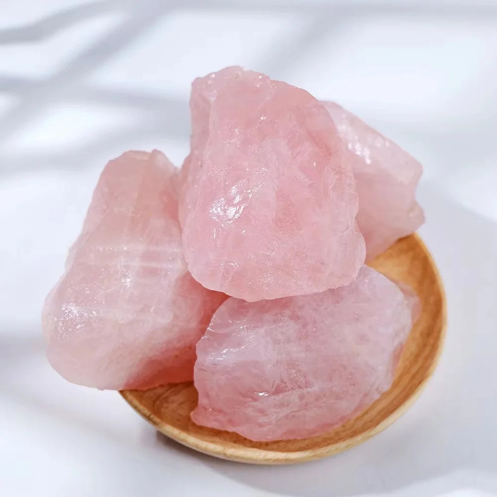 100% Natural Rose Quartz Stone Raw Crystals Stones Healing Mineral Specimen Rock Raw Rough Quartz Pink Crystal Gemstones 1pc