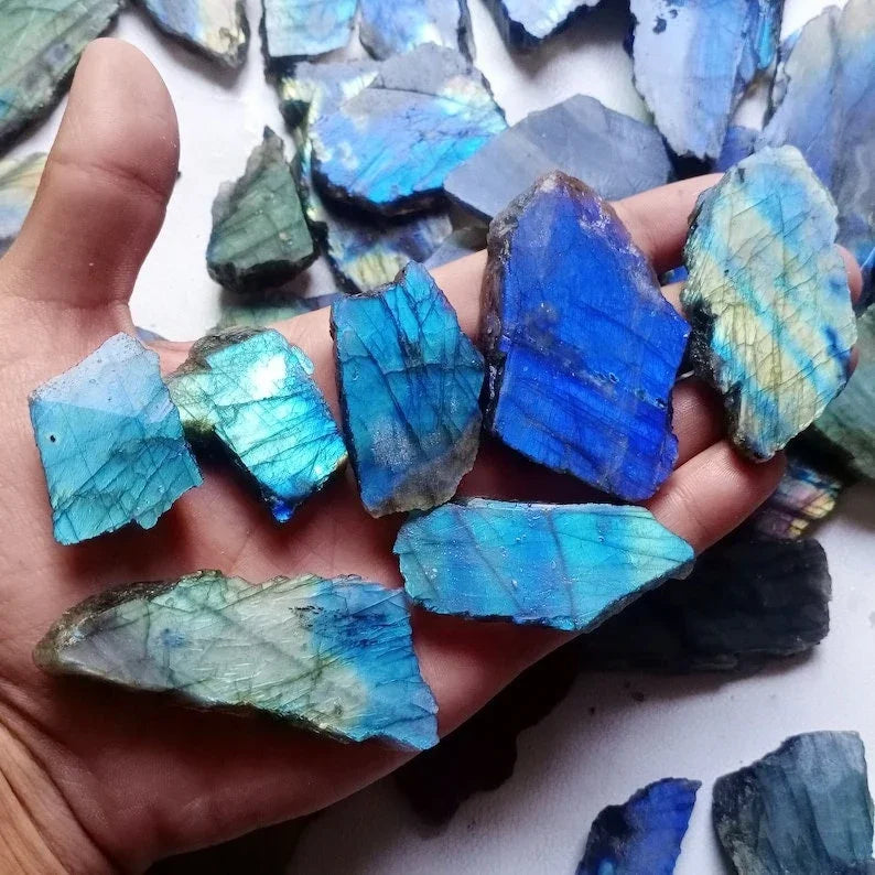 50g/100g/200g Blue Labradorite Slab,Raw stones labradorite jewelry diy,crystal Gift,Great Flash Polished Stone Slice Ideal Gift