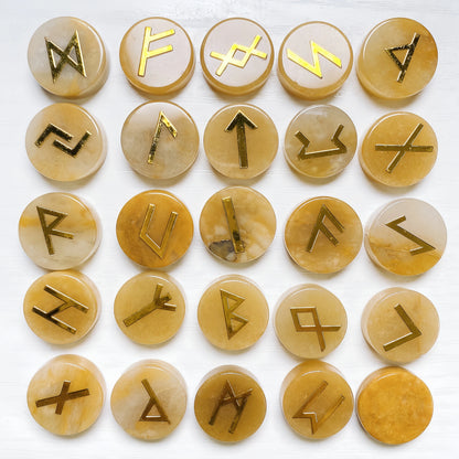 25pcs Natural Crystal Quartz Runes Signs Stone Witch Runic Alphabets Letters Sacred Symbol Energy Amulet Reiki Healing Chakra