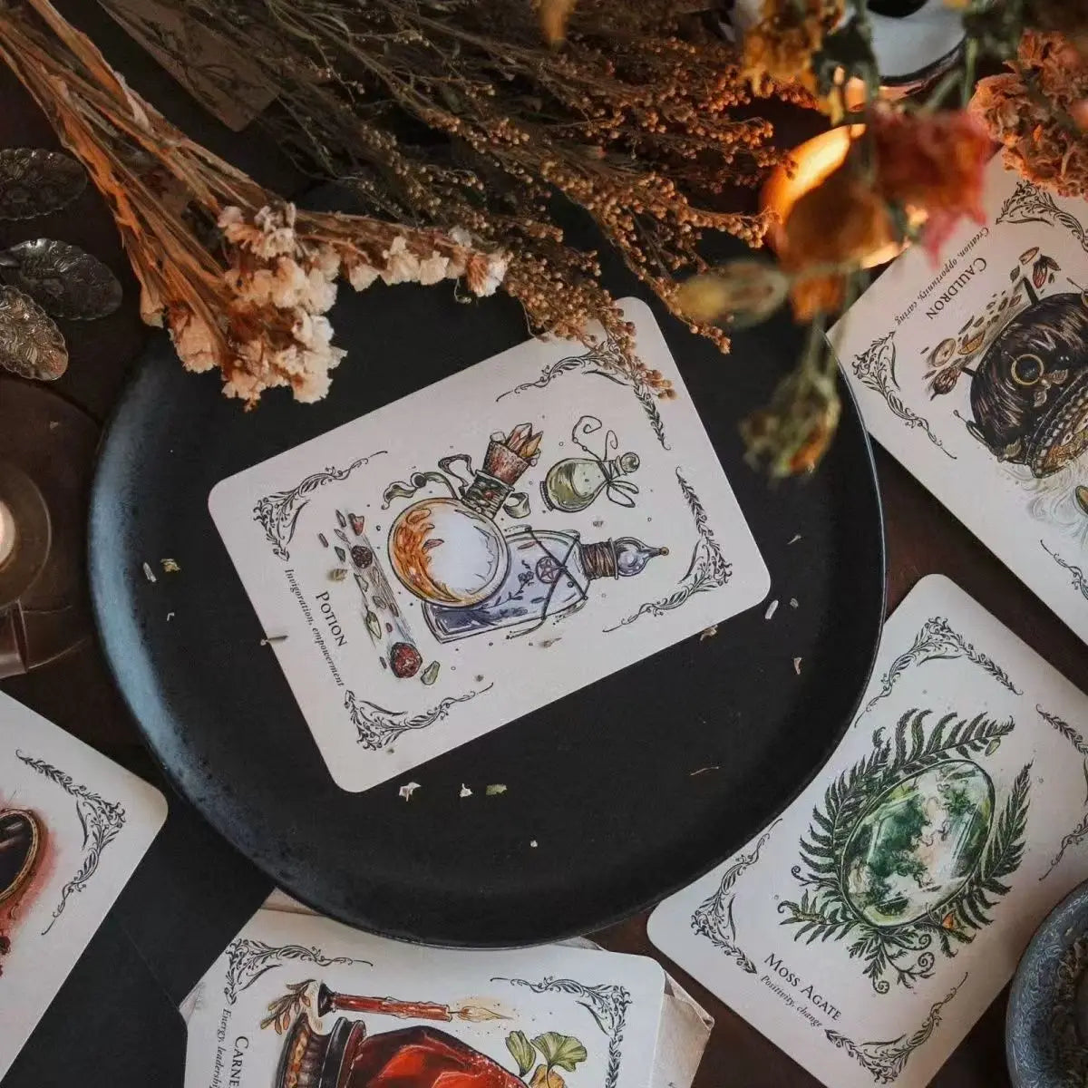 The Green Witch's Oracle Tarot Deck Embrace the Wisdom and Insight of Natural Magic Green Witch Witchcraft Series Party Toy Game