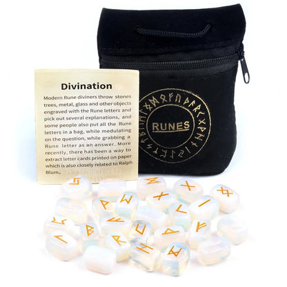 25Pcs Natural Tiger's Eye Rune Stones Set Engraved Elder Futhark Viking Alphabet Runes Gemstone Chakra Balancing Reiki Healing