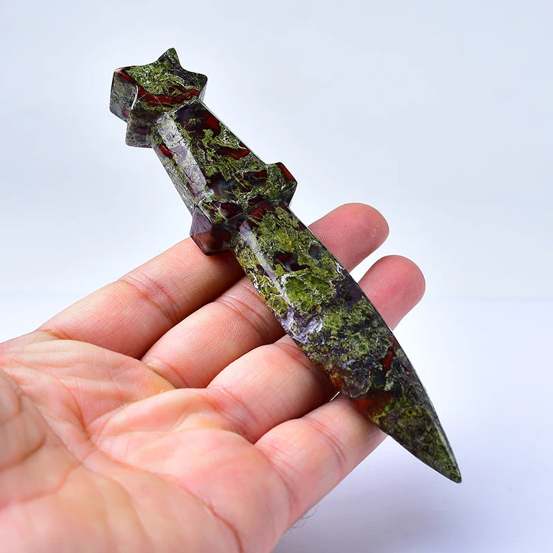 Natural Crystal Carved Witch's Knife Healing Crystal Gift for Rituals Unique Home Decor & Garden Item