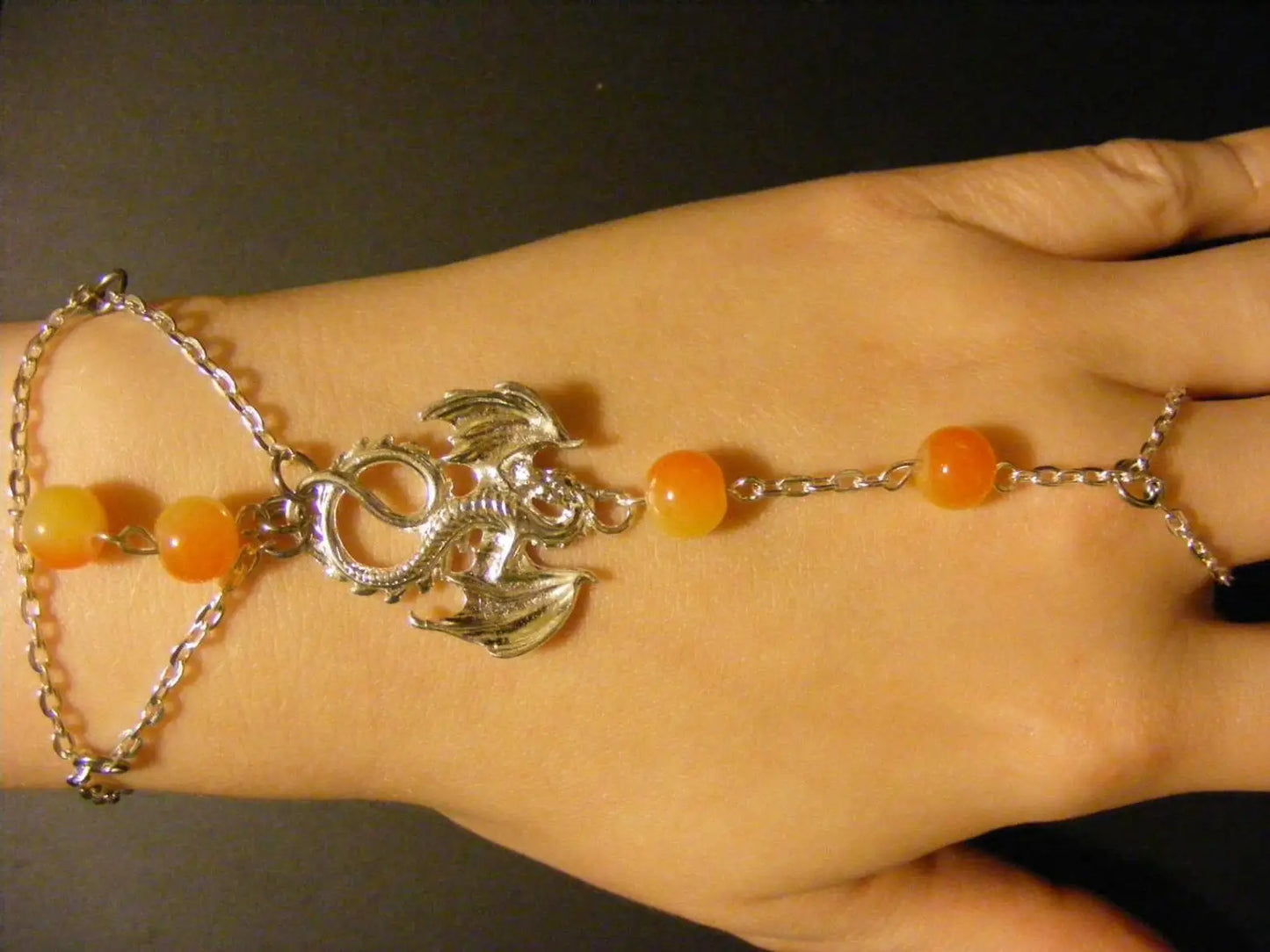 Moon Bracelet Triple Goddess Crescent Bracelet Ring  Pagan Wicca Witch Pentacle Bracelet