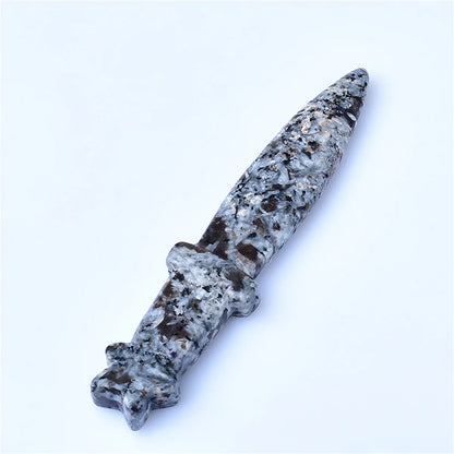 Natural Crystal Carved Witch's Knife Healing Crystal Gift for Rituals Unique Home Decor & Garden Item