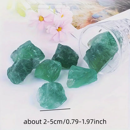 0.11/0.22/0.44lb Natural Green Fluorite Raw Stone Rough Crystal Mineral Specimen Reiki Positive Energy Home Room Decoration Gift